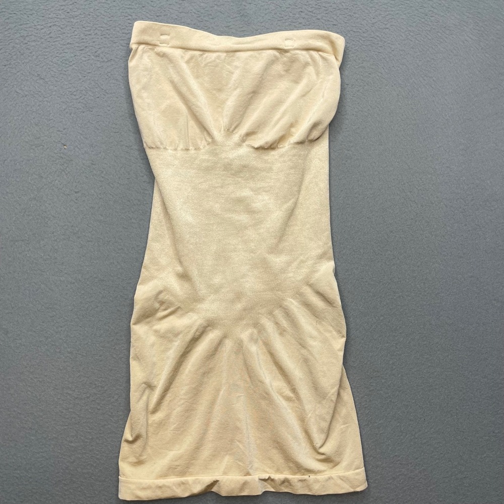 Body Beautiful Women Shapewear Slip Nylon Spandex L/XL Beige Seamless Tube